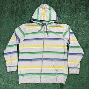 Converse Vintage Product Est 1908 Full Zip Striped Hoodie Large